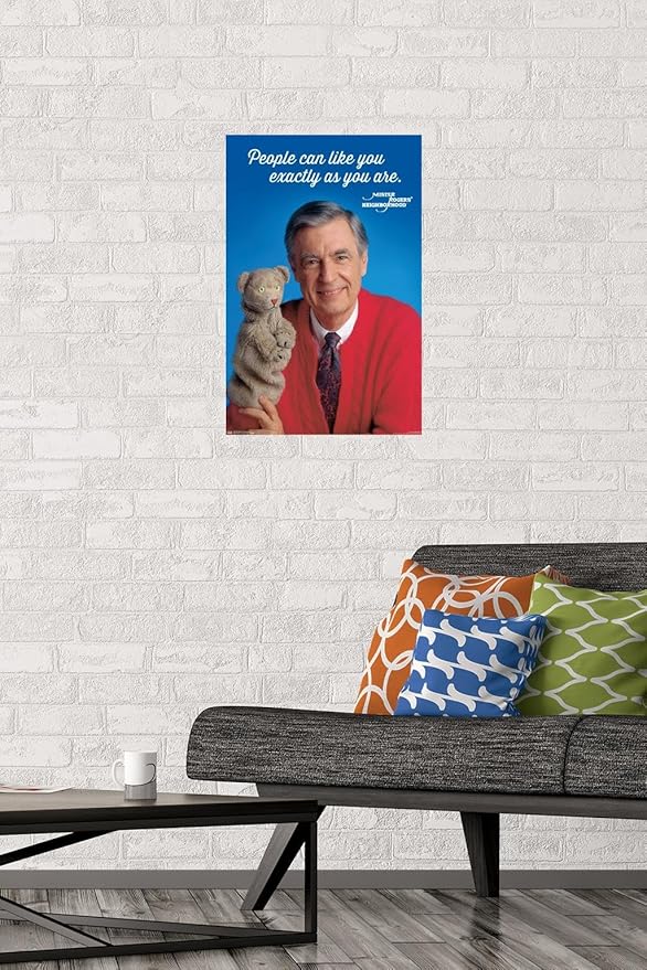 Trends International Mister Rogers - As You Are Wall Poster, 14.725" x 22.375", Premium Poster & Mount Bundle