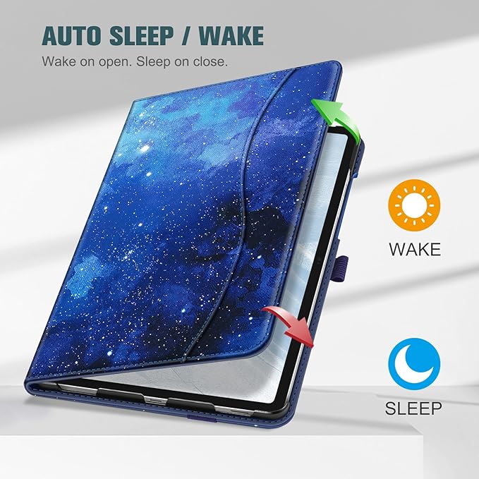 Fintie Case for Samsung Galaxy Tab S10 Lite/ S10 FE/ S9 FE 5G 10.9 Inch/Tab S9 11 Inch with S Pen Holder, Multi-Angle Viewing Protective Cover with Pocket, Auto Sleep/Wake, Starry Sky