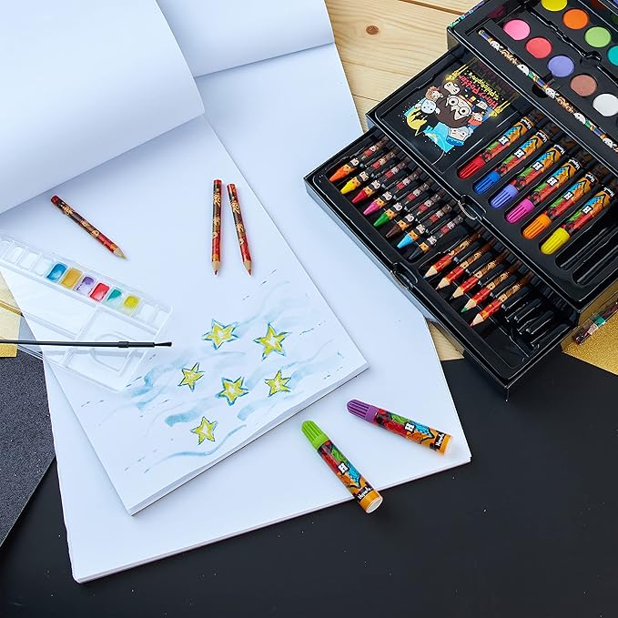 Harry Potter Gifts Colored Pencils 130pcs Art Supplies Drawing Kit School Supplies Painting Kids Drawing Pencils Art Kit Travel Case with Crayons (Multi)