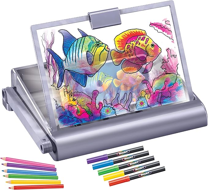 CRA-Z-Art Timeless Creations 2-in-1 Visual Art Designer, Tracing Desk, Light Box Drawing Set with Phone Holder to Record and Post Drawing Videos, Great for Ages 8 and up