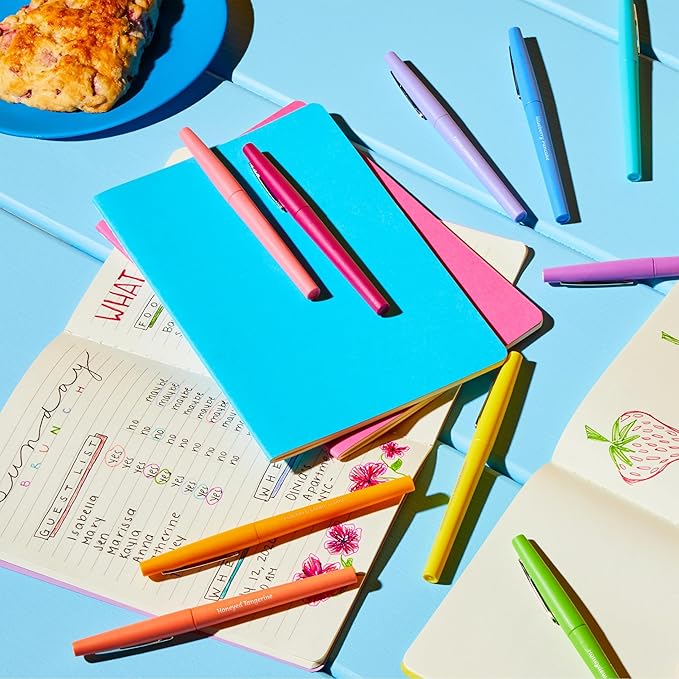 Paper Mate Flair Sunday Brunch Scented Felt Tip Pens, Assorted Colors, Medium Point (0.7mm), 16 Count - For Journaling, Writing, Note-Taking, Fun Teacher Supplies