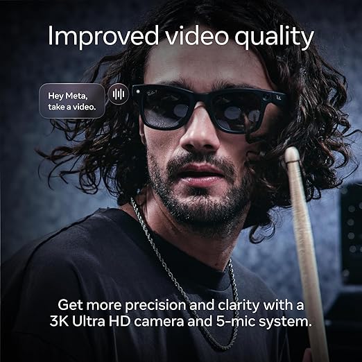 Ray-Ban Meta (Gen 2), Skyler, Shiny Mystic Violet | Smart AI Glasses for Men, Women — 2x Battery Life — 3K Ultra HD Resolution — 12 MP Ultra-Wide Camera, Audio, Video — Transitions® Amethyst Lenses