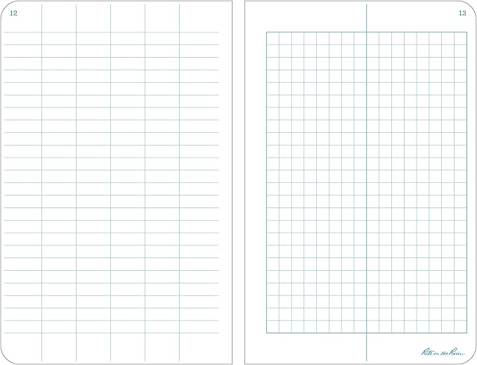 Rite in the Rain Weatherproof Hard Cover Notebook, 4 3/4" x 7 1/2", Yellow Cover, Field Pattern (No. 350F), 7.5 x 4.75 x 0.625