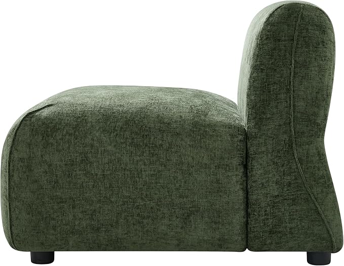 Christopher Knight Home Milio Modern Accent Chair with Ottoman Foot Rest, Wooden Frame Club Chair and Ottoman, Comfy Living Room Lounge Chair with Coffee Table, Single Sofa and Footstools, Green
