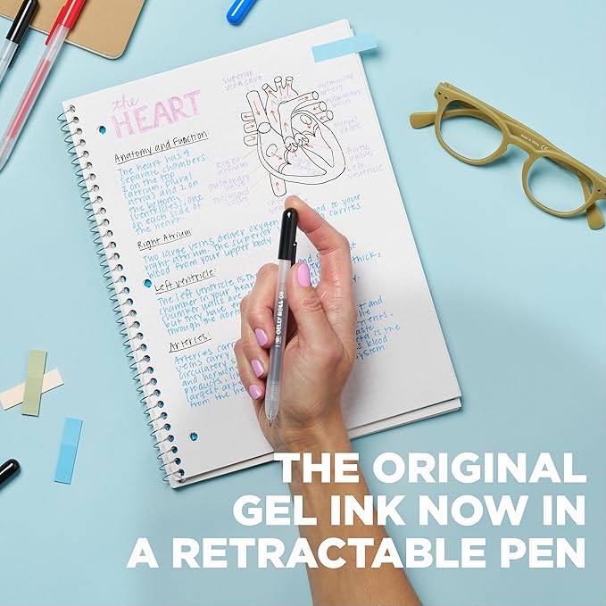 SAKURA Gelly Roll Retractable Gel Pens Colored - Sparkle Color Set - Art Gifts, Holiday Gifts & DIY Projects - Medium Point - With Glitter, Metallic, Blue & Black Pens - 10 Pack
