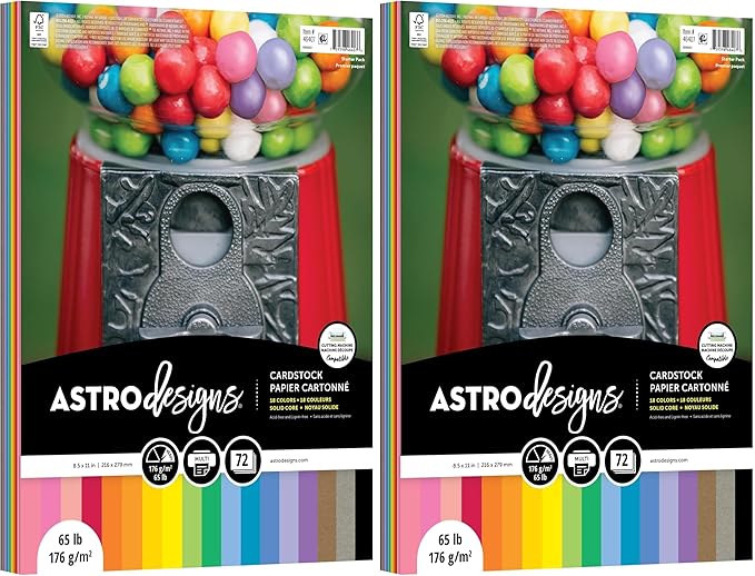 Neenah Cardstock, 8.5 X 11 Inches, 72 Count | Creative Collection Classics | Starter Kit | Assortment | Pack of 2