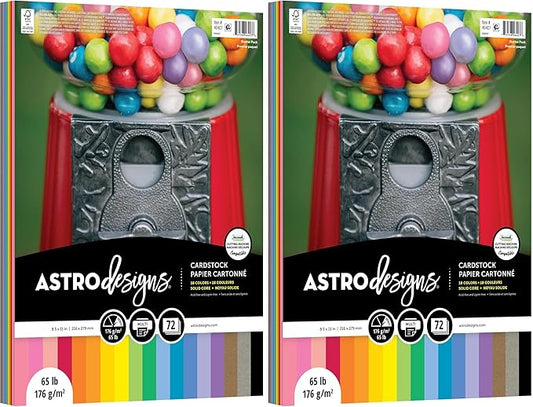 Neenah Cardstock, 8.5 X 11 Inches, 72 Count | Creative Collection Classics | Starter Kit | Assortment | Pack of 2