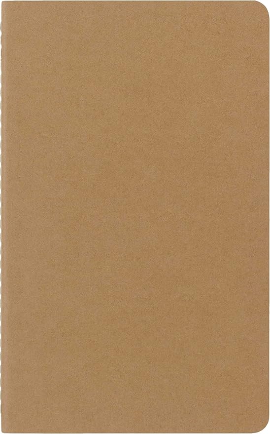 Moleskine Cahier Journal, Soft Cover, Large (5" x 8.25") Ruled/Lined, Black, 80 Pages (Set of 3)