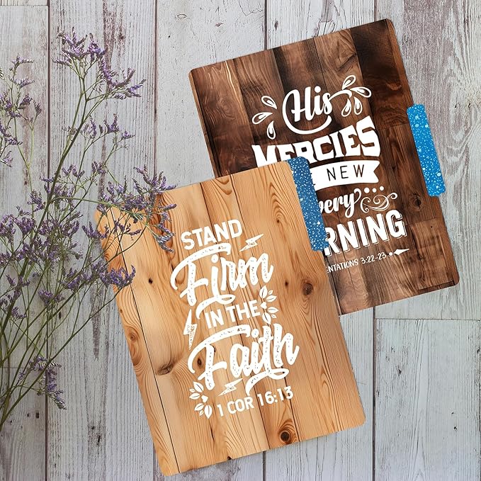 PARTH IMPEX 12 Pack Decorative File Folders, 1/3 Cut Tab with Assorted Positions, Letter Size Paper Holders (9.37” x 11.75”) Matte Finish Laminated - Motivational Inspirational Bible Verse Quotes