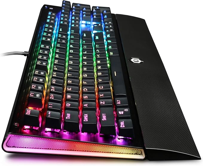CyberpowerPC Skorpion K2 CPSK303 RGB Mechanical Gaming Keyboard with Kontact ™ Red (Linear) Mechanical Switches,Black