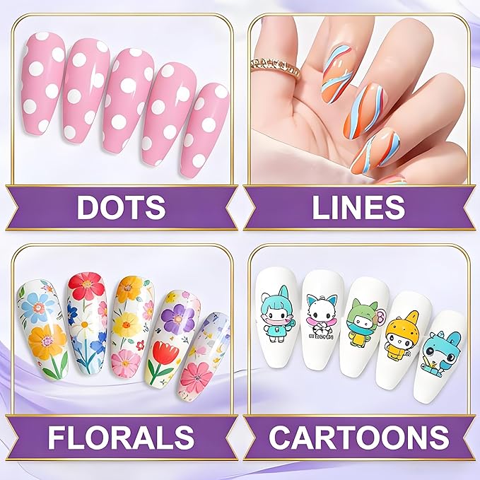 12 Colors Nails Art Pens Set,Upgraded 3D Nails Art Markers for Gel Nails,DIY Nails Art Marker Drawing Painting Liner Pen,Nails Art Nail DIY Decoration for Kids(A-1 Set)