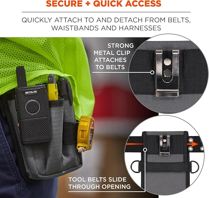 Ergodyne Squids Tool Pouch, Utility Knife Holster, Scanner Device Holder, Cell Phone Pocket