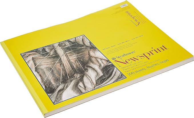 Strathmore 300 Series 18" x 24" Tape Bound Newsprint Sketch Pad, 100 Sheets/Pad (STTP3079181)