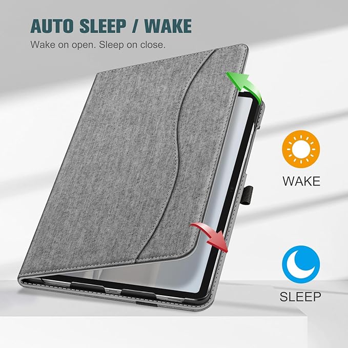 Fintie Case for Samsung Galaxy Tab S10 Lite/ S10 FE/ S9 FE 5G 10.9 Inch/Tab S9 11 Inch with S Pen Holder, Multi-Angle Viewing Protective Cover with Pocket, Auto Sleep/Wake, Grey