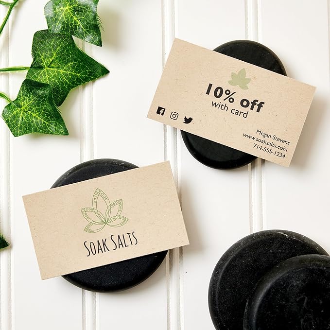 Avery Kraft Brown Business Cards with Sure Feed Technology, 2" x 3.5", Laser/Inkjet, 150 Printable Cards, Ideal for Appointments & Loyalty (28311)