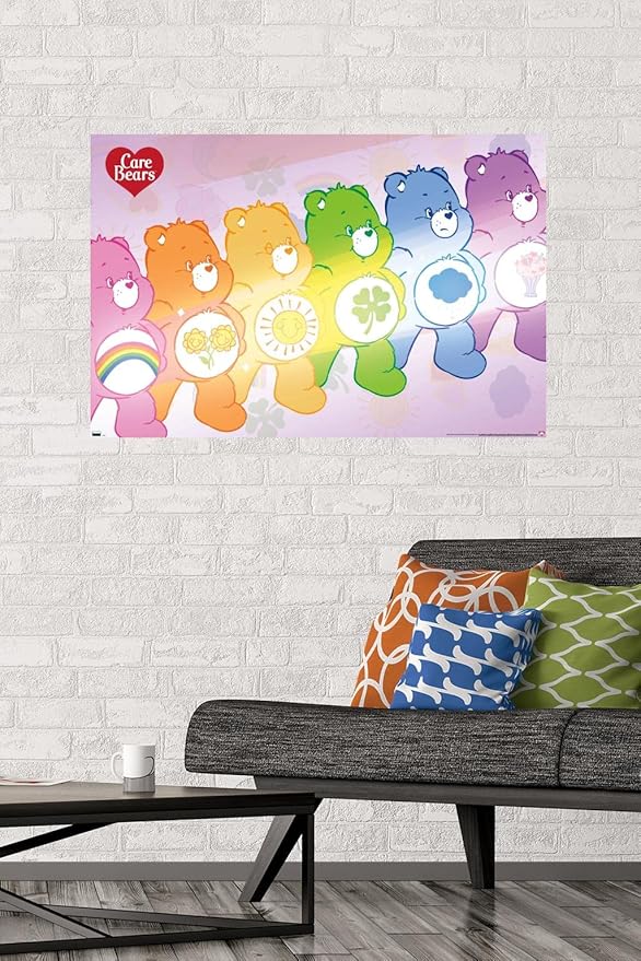 Care Bears - Care Bear Stare Wall Poster, 22.37" x 34.00", Poster & Mount Bundle