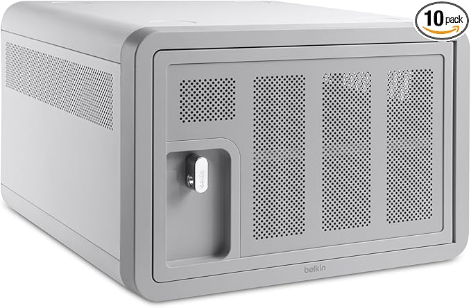 Belkin Secure and Charge - AC Lockable Classroom Charging Station for Laptops & Tablets - Classroom Organization & iPad Charging Station - Up To 10 Devices Including iPads, Samsung Tablets & More