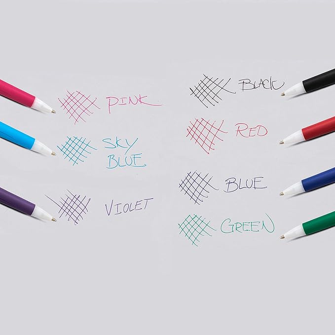 Pentel GlideWrite with TechniFlo Ink Ballpoint Pen, (1.0mm) Med. Line, Black/Blue Ink, 48 Pieces (BX910AC-4)