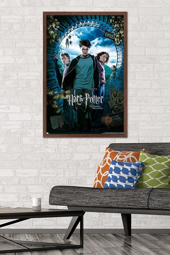 Trends International Harry Potter and the Prisoner of Azkaban - Sky One Sheet Wall Poster, 22.37" x 34.00", Mahogany Framed Version