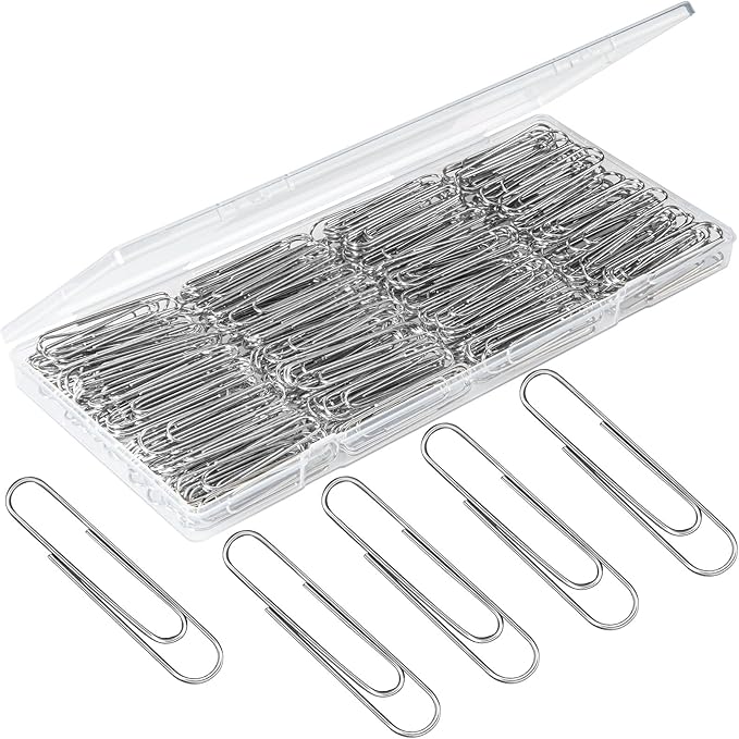 300 Pcs Large Paper Clips, 2 Inch Jumbo Paperclip, Stainless Steel Paper Clips Large, Silver Paperclips for Home, School, Office Supplies