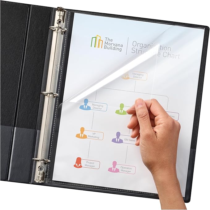 Avery Diamond Clear Quick Load Sheet Protectors, Top & Side Load, 50 Document Protectors (73802)