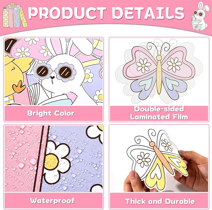 Spring Reading Bulletin Board Decorations Easter Spring into A Good Book Bulletin Board Set Pastel Chick Bunny Rainbow Books Cutouts for School Library Classroom Chalkboard Wall Party Decor Supplies