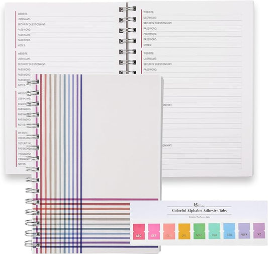 Erin Condren Inspired Collection Woven Stripes A5 Password Book