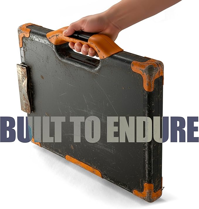 Officemate Carryall Clipboard Storage Box, Letter/Legal Size, Black and Orange (83326)