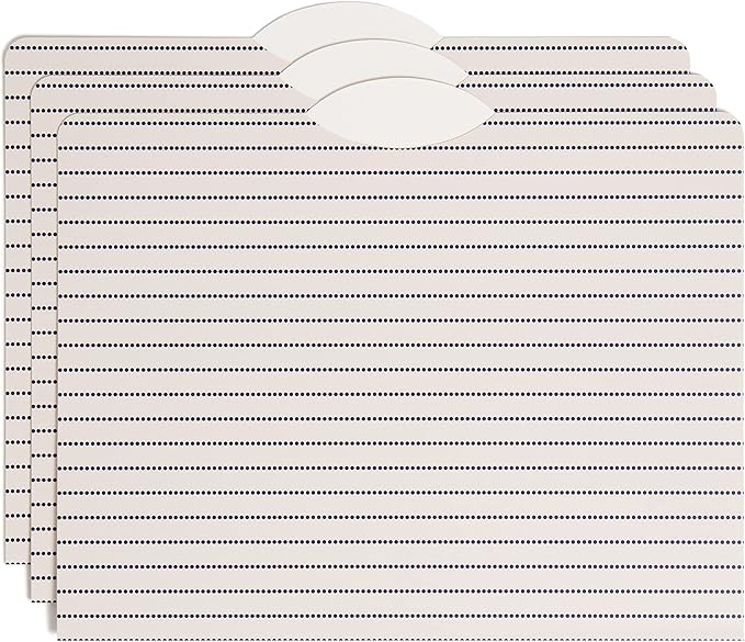 U Brands Casual Chic File Folders, Office Supplies, 1/3-Cut Tabs in Assorted Positions, Letter Size, Navy and Pink with White, 9 Count