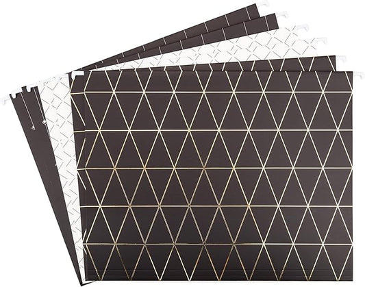 U Brands Fashion Hanging File Folders, Office Supplies, 6 Count (Classic)