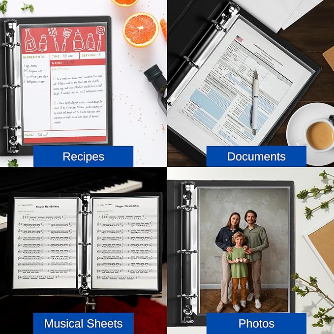 500 Pack Sheet Protectors 8.5x11, Heavy Duty Clear Plastic Sleeves for Paper & 3 Ring Binder, Top Loading Page Protectors with Reinforced 3-Hole Punch, Archival Safe - Office Werks