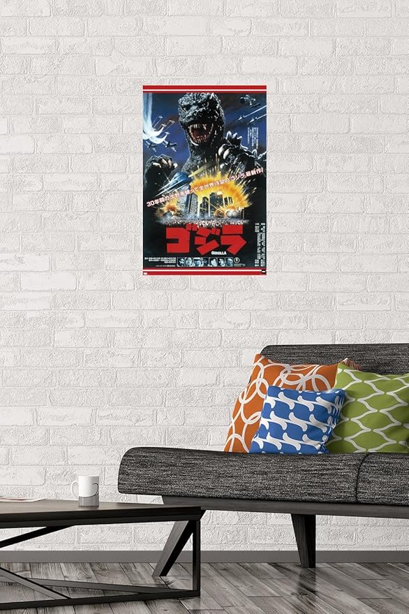 Trends International Godzilla - The Return Of Godzilla One Sheet Wall Poster, 22.4L x 14.7W, Premium Poster & Mount Bundle