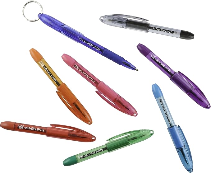Pentel RSVP Mini Ballpoint Pen, (1.0mm) Medium Line, Violet Ink, 12 pack (BK91MNV-V)