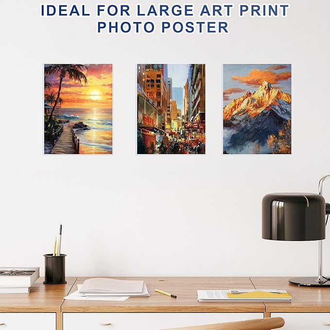 AKONEGE 5PCS 9" x 12" Rigid Print Protectors Clear Plastic Sheet Protectors, Heavy Duty Top Loading Document Holder, Menu Cover, Photo Poster Sleeves Hard Plastic Sleeves for Paper Art Prints