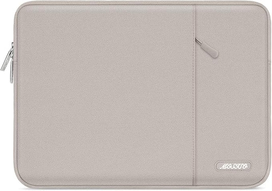 MOSISO Laptop Case 16 inch, 15-15.6 inch Laptop Sleeve Compatible with MacBook Pro 16 M4 M3 M2 M1, HP Acer Dell Lenovo ASUS Notebook, Polyester Vertical Computer Sleeve Bag with Pocket, Stone Gray