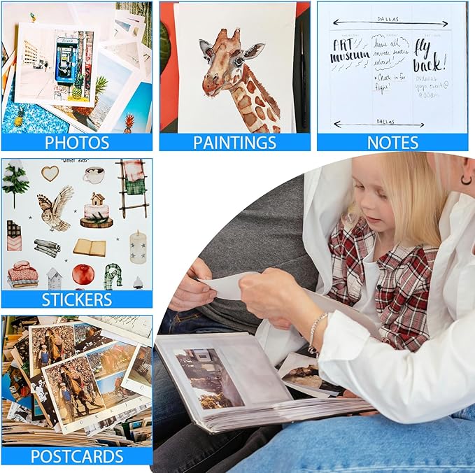 Vmiapxo 40 Pack Scrapbook Refill Pages 12x12 Inch, Clear Page Protectors Fit 3 Ring Scrapbooking Binder & 12 x 12 Photo Album, Heavyweight Plastic Protective Sleeves, Sheet Protectors