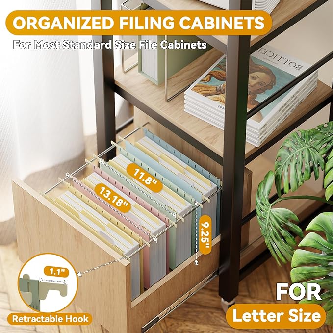 Plastic Extra Capacity Hanging File Folder Letter Size,Heavy Duty 2" Expandable File Folder with Tabs,Reinforced Job File Cabinet Folders,12 Pack Pastel Hang Folder for File Box Drawers Frame