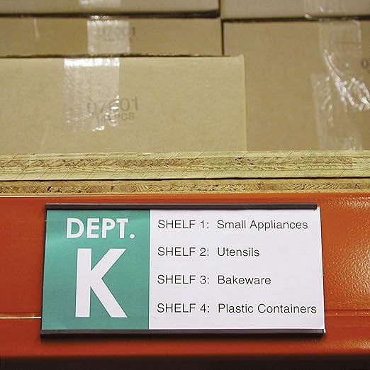 Master Magnetics Heavy-Duty Magnetic Labels - Magnetic Label Holders for a Metal File Cabinet, Shelf, Whiteboard - Fits Signs and Tags - 5" L x 3" H - Includes 35 Perforated Cards - 25-Pack