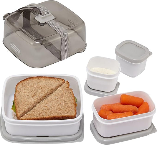 Rubbermaid Fasten + Go Sandwich Kit, Smoke Gray, 3-Piece Set
