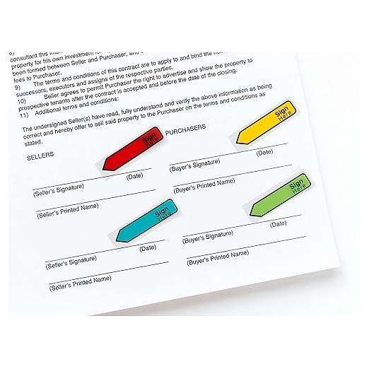 Post-it : Arrow Flags, "Sign Here", 4 Colors with Dispensers, 120 per Pack -:- Sold as 2 Packs of - 120 - / - Total of 240 Each