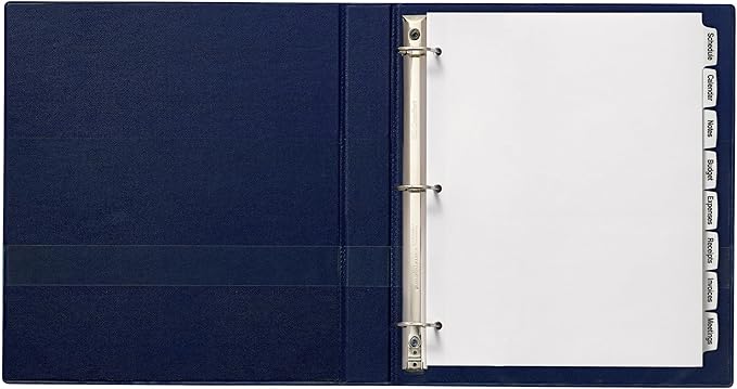 Avery Big Tab Printable White Label Dividers for 3 Ring Binders, 8 Tabs per Set, White, Great for Office Supplies, School Supplies, Organizing, and More (20 Sets of 14435)
