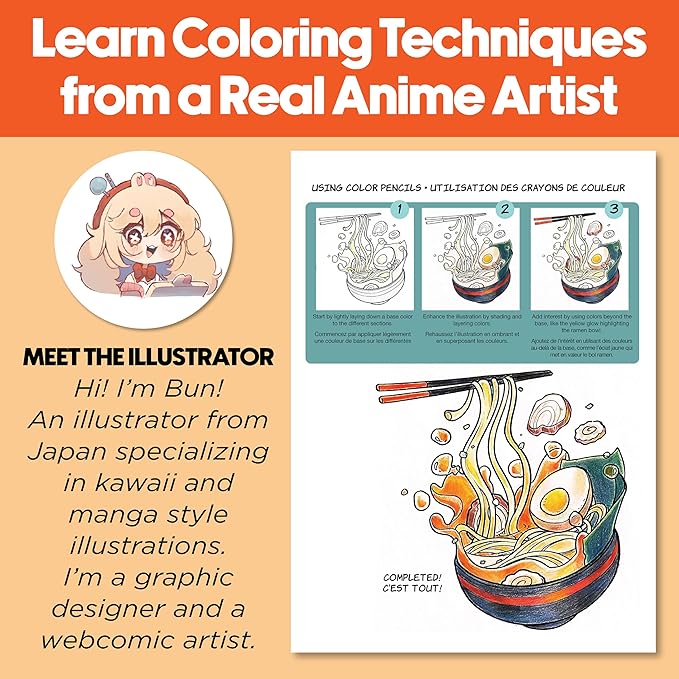 Faber-Castell Anime Drawing Kit: Japanese Adventures Edition | Step-by-Step Instruction Book with 20 Practice Pages, Color Pencil Set & Drawing Supplies for Kids, Easter Basket Stuffers (1 Book)