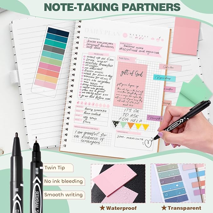 XKDOUS 33 Pcs Bible Study Supplies Journaling Kit for Women, Bible Study Kit with Bible Highlighters No Bleed and Tabs, Bible Accessories Include Bookmarks, Pens and More, Bible Verse Gifts for Study