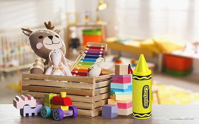 Crayola Kids Crayon Speakers Bluetooth Wireless, Portable Bluetooth Speakers 20W Peak Power HD Sound, Mini Bluetooth Speaker with TWS Pairing BT 5.3, FM Radio Home/Party/Outdoor/Travel