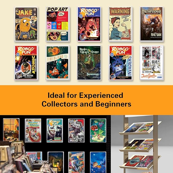 10ct Current Comic Book Toploaders - Modern Comic Book Top loaders, Crystal Clear Regular Comic Book Topload, Premium PVC Comic Book Holder, Crystal Clear Protection for Display, Storage, Collection