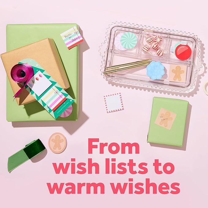 Post-it Jingle Sticky Notes, Christmas Gift Set, Assorted Sizes, 5 Holiday Themed Cute Sticky Note Pads