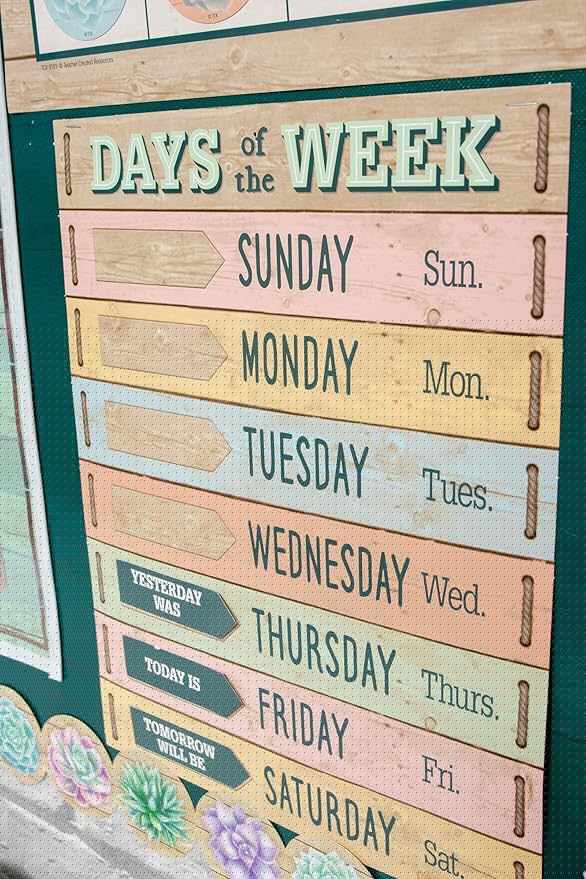 Teacher Created Resources Rustic Bloom Calendar Bulletin Board Set (Pack of 2)