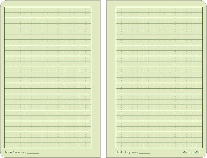 Rite in the Rain Weatherproof Green Book, 4.625” x 7”, Tactical Green Soft Cover, Universal Pattern with Army Reference Material (No. 980)