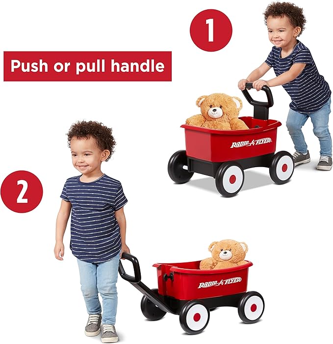 Radio Flyer My 1st Wagon with Teddy Bear, Red Amazon Exclusive