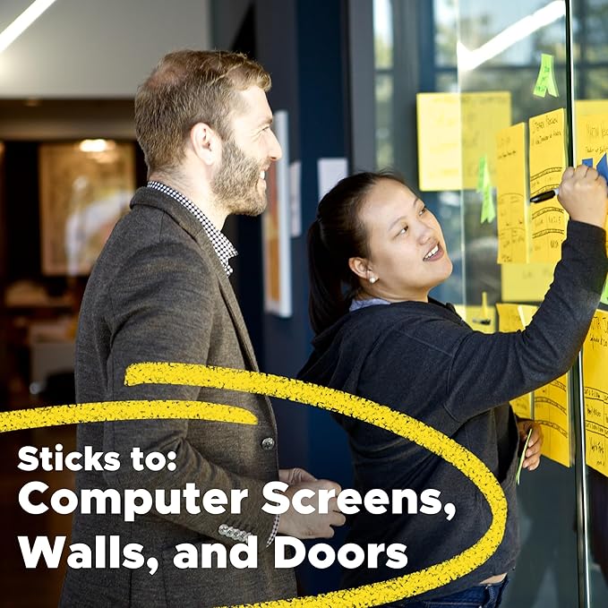 Post-it Super Sticky Big Notes, 8 in. x 8 in., Extra Large Sticky Notes in Papaya Fizz, 2 pads, 60 Sheets Total, Great for Vision Boards, Creative Projects, Study Spaces, Group Brainstorming, and More